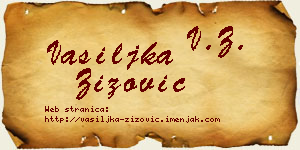 Vasiljka Žižović vizit kartica